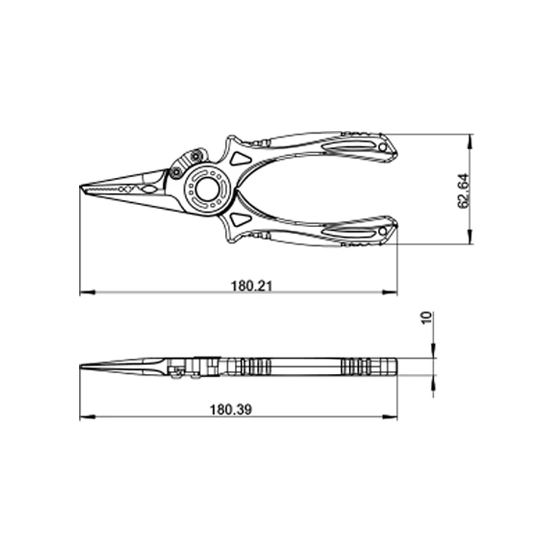 New Style Saltwater Sea Titanium Alloy Fishing Pliers Split Ring Pliers for Cutting Fishing