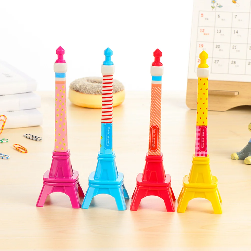 12 Pcs Kids Gift Creative Stationery Ballpoint Pen Small and Fresh Novelty Office Child Student Eiffel Tower