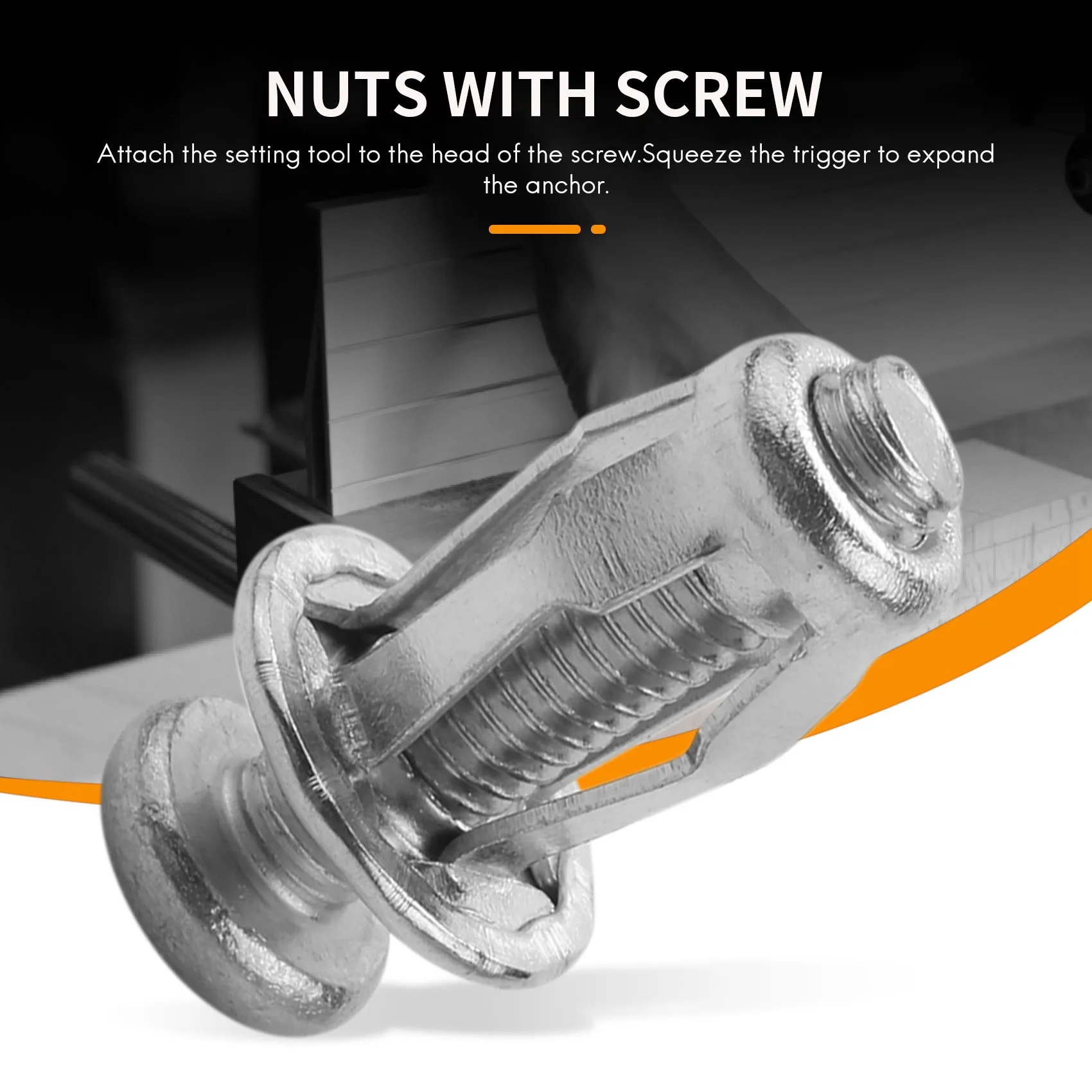 Exquisite-20 Pcs Jack Nuts Car Metal Screw Petal Nuts With Screw For Hollow Wall Iron Skin
