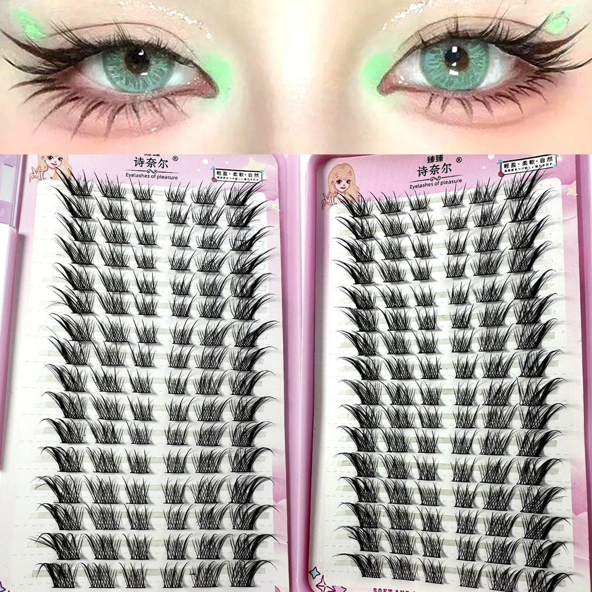 6/10/32 Rows High Quality Beauty Eyelash Book Eyelash Extension 192-384 PCS Lash Cluster Individual False Eyelashes Clusters