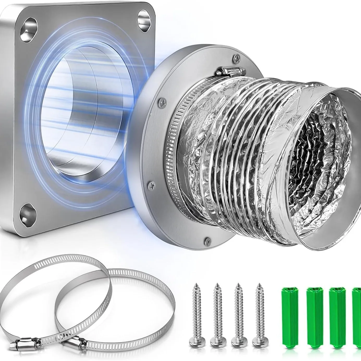 Drying machine magnetic exhaust connector 180 degree 90 degree sealed drying machine exhaust connector