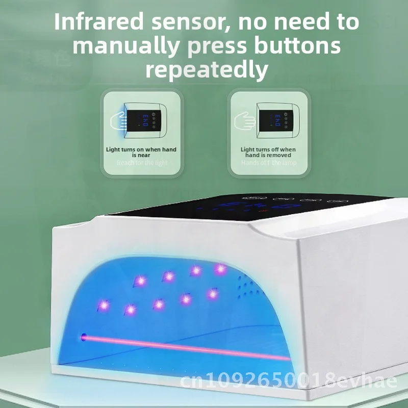 เครื่องอบเล็บไฟฟ้า LED กำลังสูง 72 วัตต์ แห้งเร็ว พร้อมเซ็นเซอร์ตรวจจับการเคลื่อนไหว แบบตั้งโต๊ะ ชาร์จไฟได้