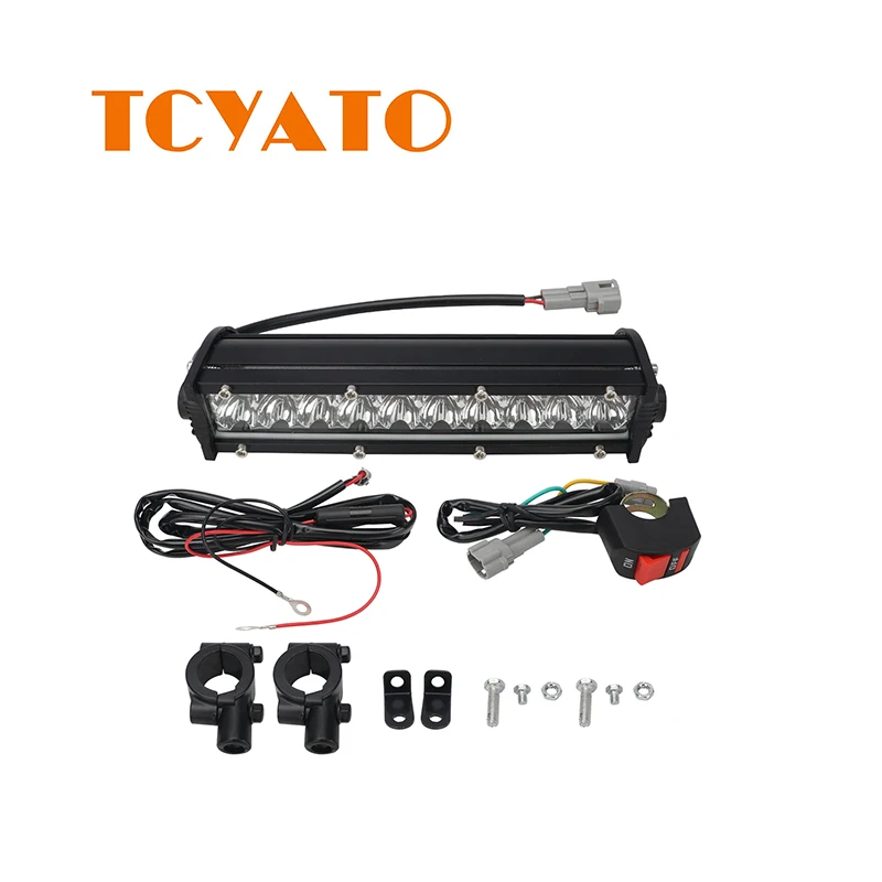 

Комплект светодиодных лент для передних рулей мотоциклов TCYATO, 60 Вт, подходит для большинства рулей диаметром 7/8 дюйма.