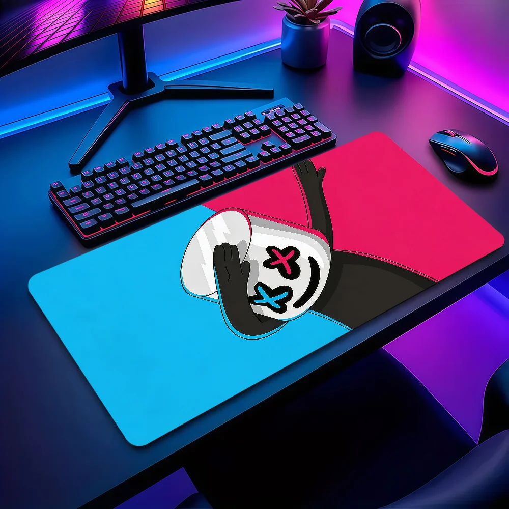 Singer M-Marshmello Mouse Pad Large Non-slip Lockedge Desktop Computer Desk Mat Keyboard Writing MousePad Office Gamer Student