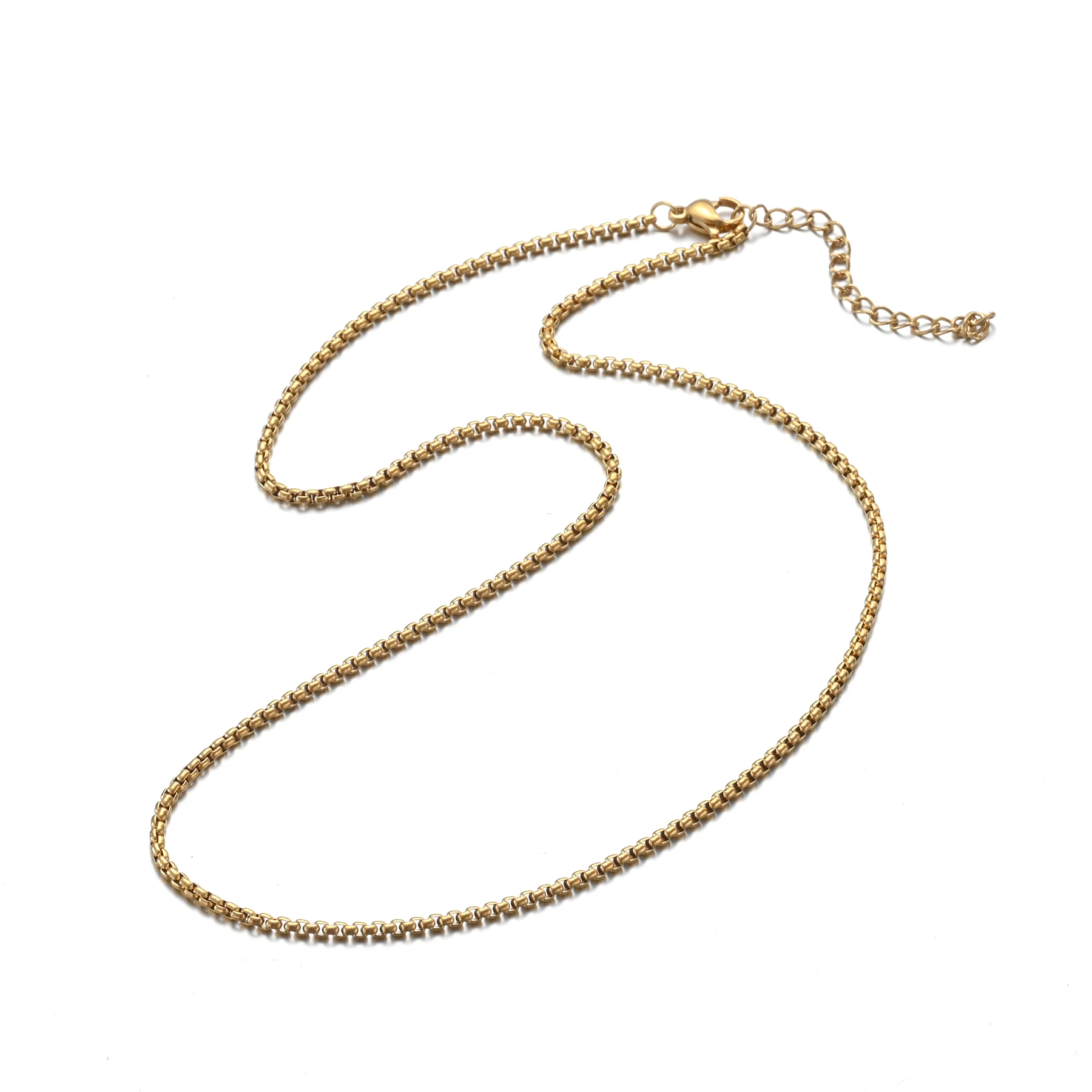 Großhandel 5 teile/los Edelstahl Winzige Kette Halskette Für Frauen DIY Einstellbare Halskette Kette Länge 45 cm + 5 cm – Detail 6