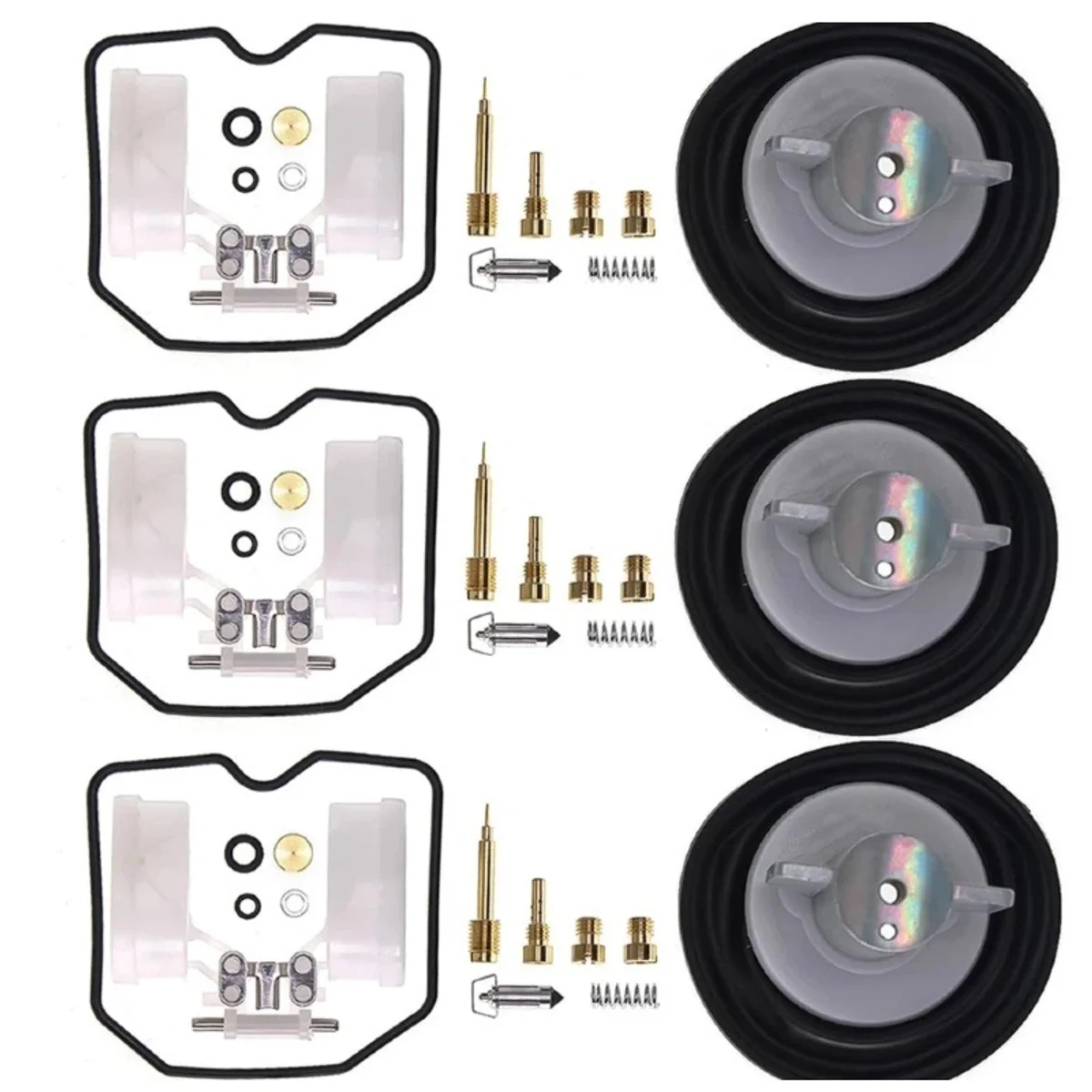 3 Set Carburetor Float Diaphragm Rebuild Kit For 885 Thunderbird Sport Motorcycle