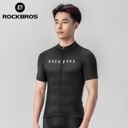 ROCKBROS Summer Cycling Jersey Quick Dry Breathable Short Sleeve Cycling Maillot Tight Fit Race Shirt Men Women Cycling Clothing