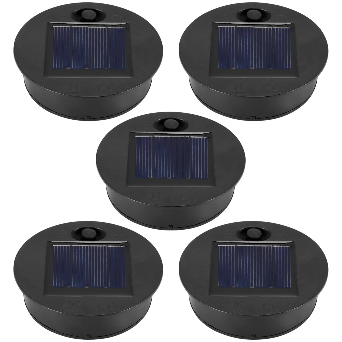 5 Pack Replacement Solar Light Parts(Top Size 2.76 Inches, Bottom Size 2.36 Inches),7 Lumens Warm White LED Waterproof