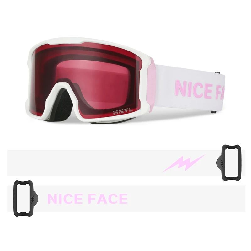 Gafas deportivas de montaña para hombre y mujer, lentes de Snowboard de doble lente, gafas de esquí antiniebla para invierno, máscara para