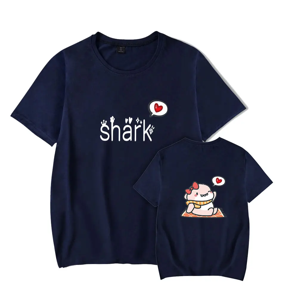 Summer Fashion Small Shark Print Pattern T-shirt Suitable for Everyone's Daily Life Place Quick Purchase