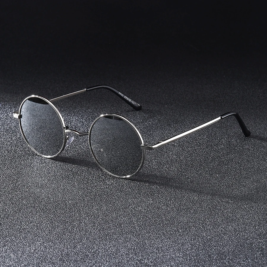 1 Stück modische Retro-Sonnenbrille mit rundem Rahmen, Unisex, geeignet für Partys, Musikfestivals und Street-Style-Fotografie – Detail 2