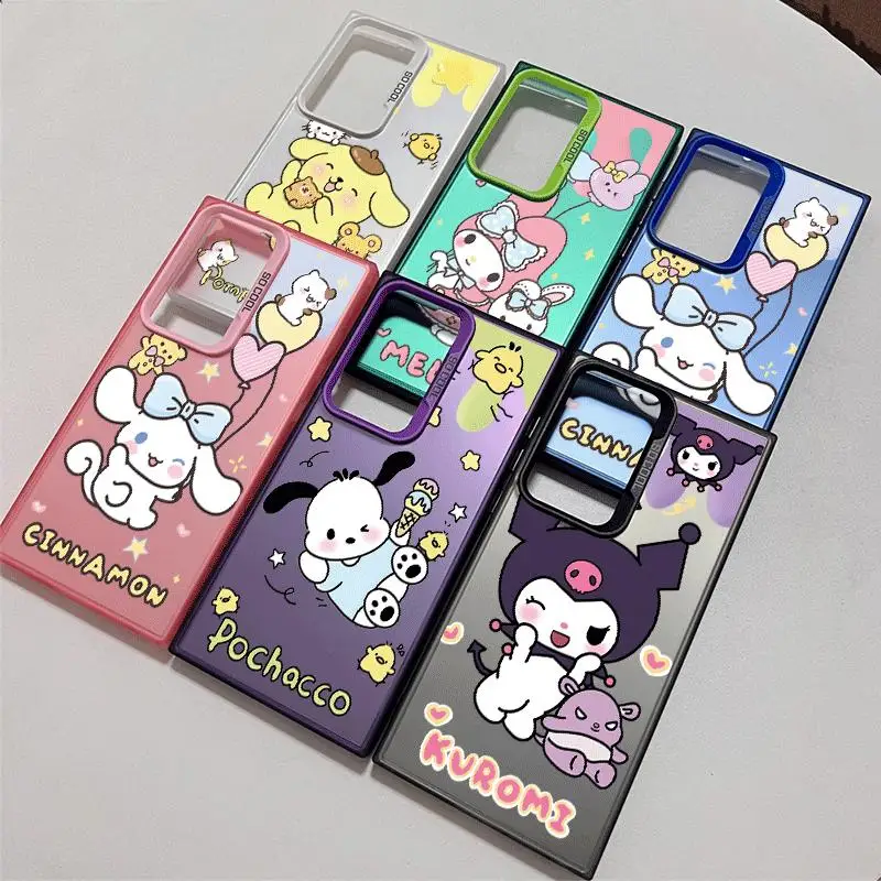 Śliczne etui na telefon Kuromi Melody do Samsung S24 S22 S21 Plus Ultra S23 S20 FE Note 20 Hard Matte Shell Cover Fundas