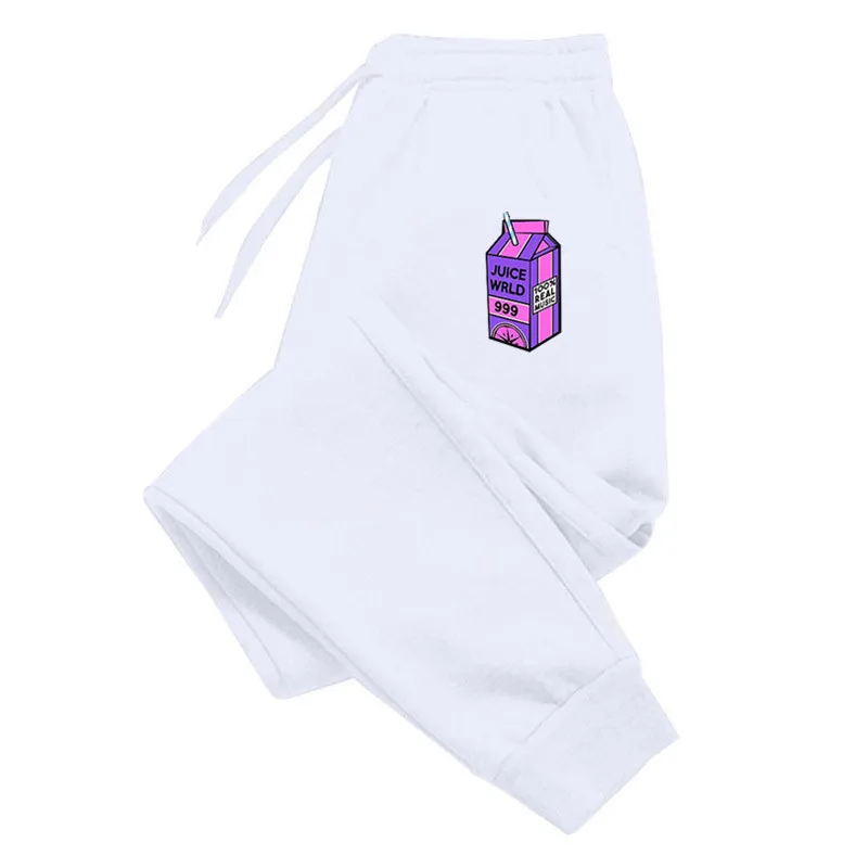 Purple Milk Men Casual Pant Drawstring Pockets Gym Bodybuilding Training Jogging Sport Trousers Fitness Football Sweatpants