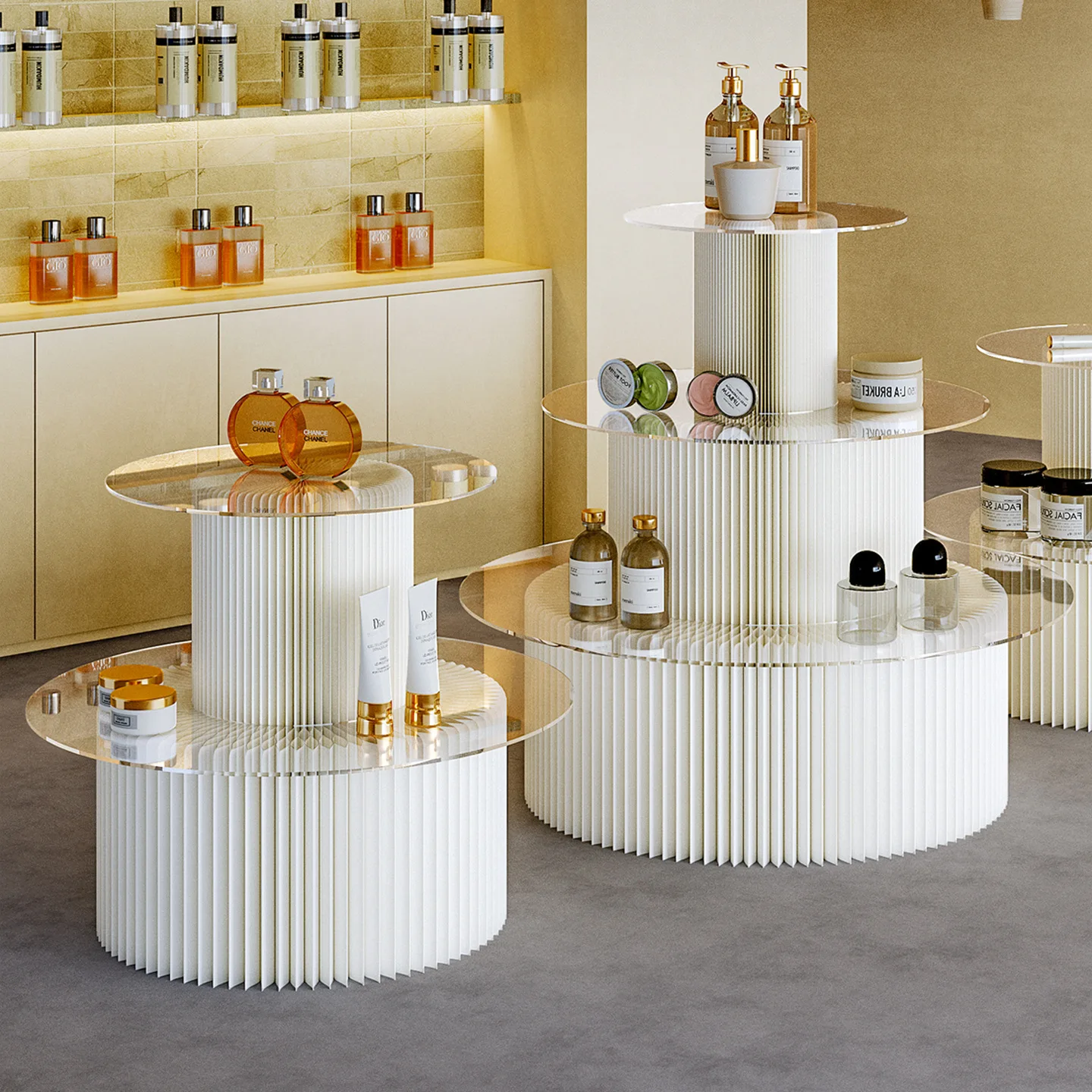 HYS Dessert Desk Desktop Shelf Store Folding Display Table Setting Table Exhibition Simple Setting Table Dim Sum Tray Cake Rack