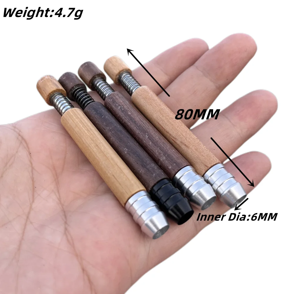 1 Pc Length:8CM Walnut Wooden Accessories With Retractable Spring Drop Shipping