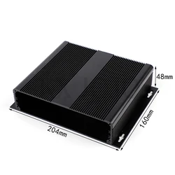 Aluminum Enclosure  204*48*150/160mm Split Box Waterproof Bending Black/Silver Split Type Electronic Instrument