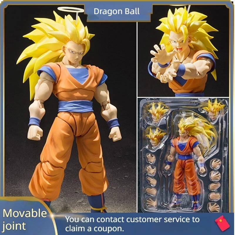 

Dragon Ball Z SHF Son Goku SSJ3 Action Figure Super Saiyan 3 Movable Joint Anime Model Collectible Ornament Gift for Fans