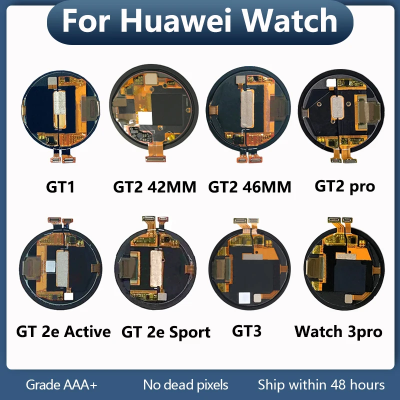 AMOLED For Huawei Watch GT 1 2 3 2e 2 Pro 3 Pro B19 B29 LTN-B19 DAN-B19 LCD Touch Screen Display Digitizer Assembly For iWatch