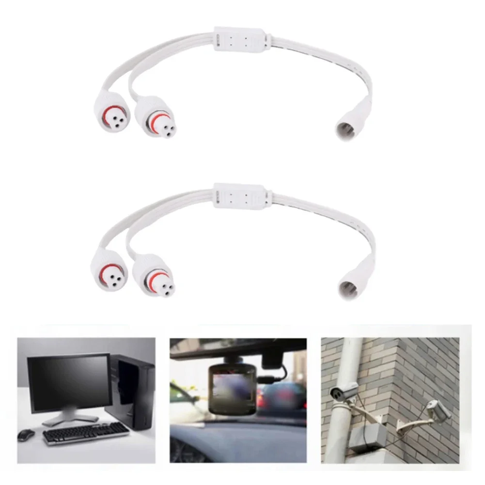Undereaves Lamp Power Extension Cord 1/2 With Wire Buckle Screw Waterproof Cord 3 Pin Power Cord For Outdoor Dots String Light