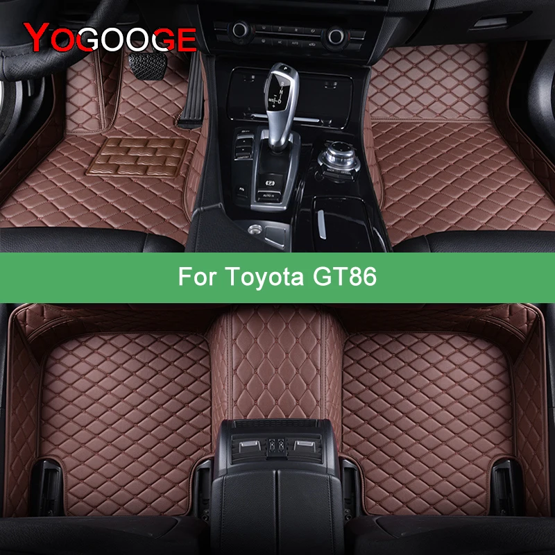 

YOGOOGE Custom Car Floor Mats For Toyota GT86 2012-2021 Auto Carpets Foot Coche Accessorie