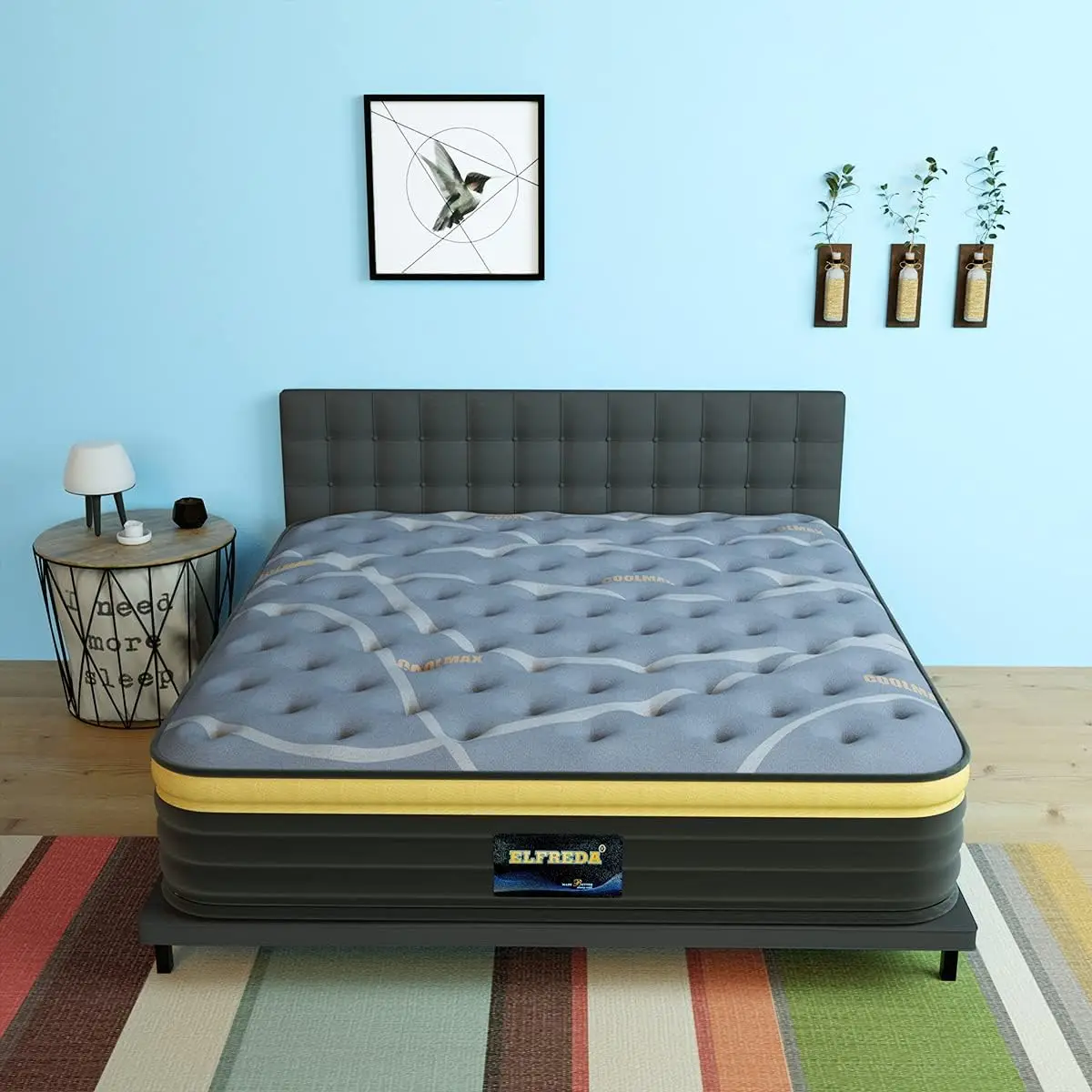 Full Mattress, 12 inch Pillow Top Pocket Spring Hybrid Mattress,Memory Foam Medium Firm Mattress for Motion Isolation