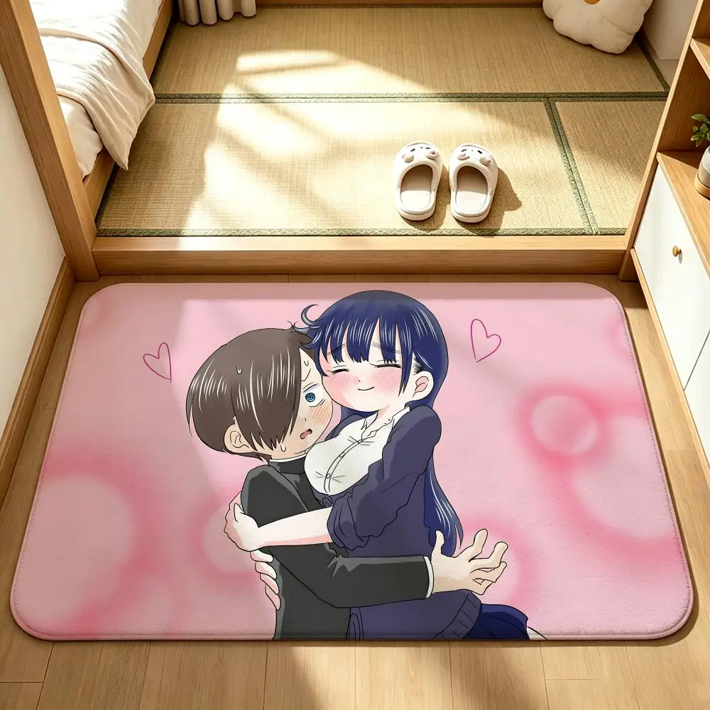 Anime-The Dangers in My HeartS Floor Mat Bedroom Carpet, Bathroom Foot Mat, Doormat, Non-Slip Absorbent Multi-Use