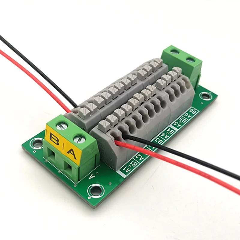 Spring Connector 2x12 position terminal block distribution module 16Amp 48V .