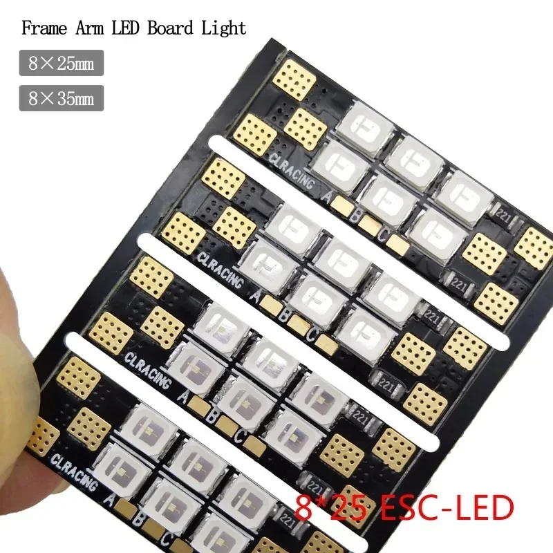 4Pcs Frame Arm LED Board Light 6 Bits 25mm/35mm Night Course light For RC Model Airplane Multicopter Racing Drone Lights