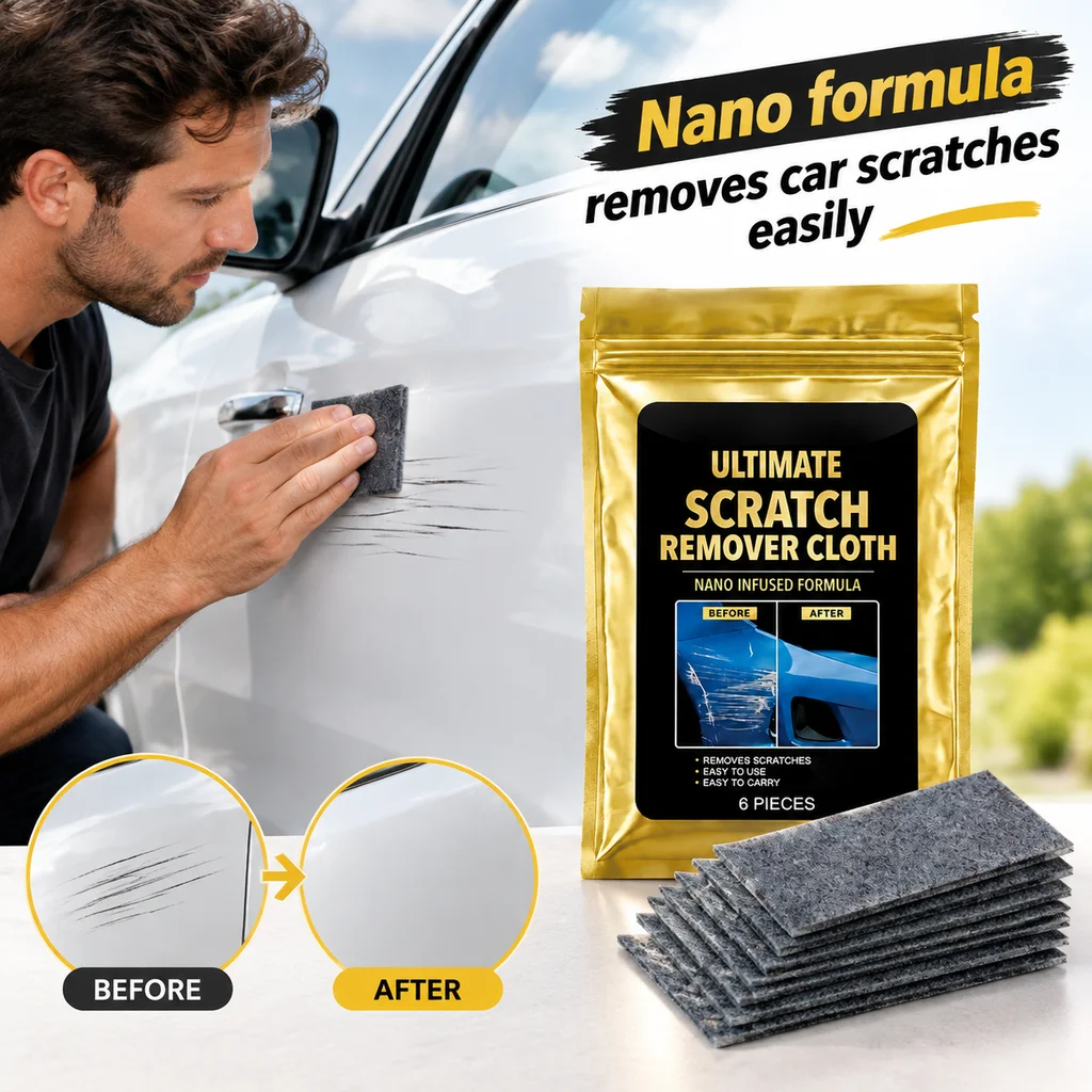 Reusable Car Nano Scratch Remover Cloth 6Pack Minor Scratches Swirl Marks Water Spots Restoration Car Surface Clean Polish Towel
