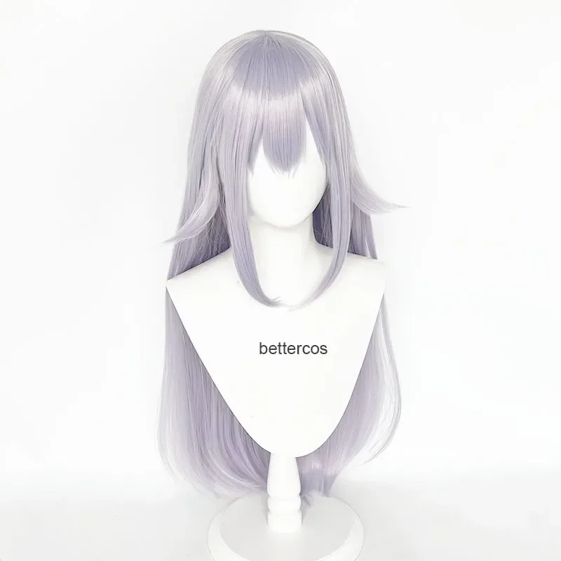 Boutte King Boo Cosplay Wig Long Sliver Purple Wigs Mario Bowsette Blonde Heat Resistant Synthetic Hair Cosplay Wigs Wig Cap