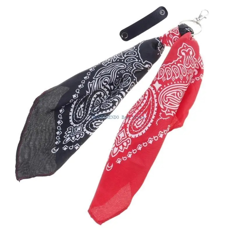 340D فريدة من نوعها طباعة الكاجو الخصر سلسلة مربعة وشاح مفتاح سلسلة سلاسل بانت المألوف