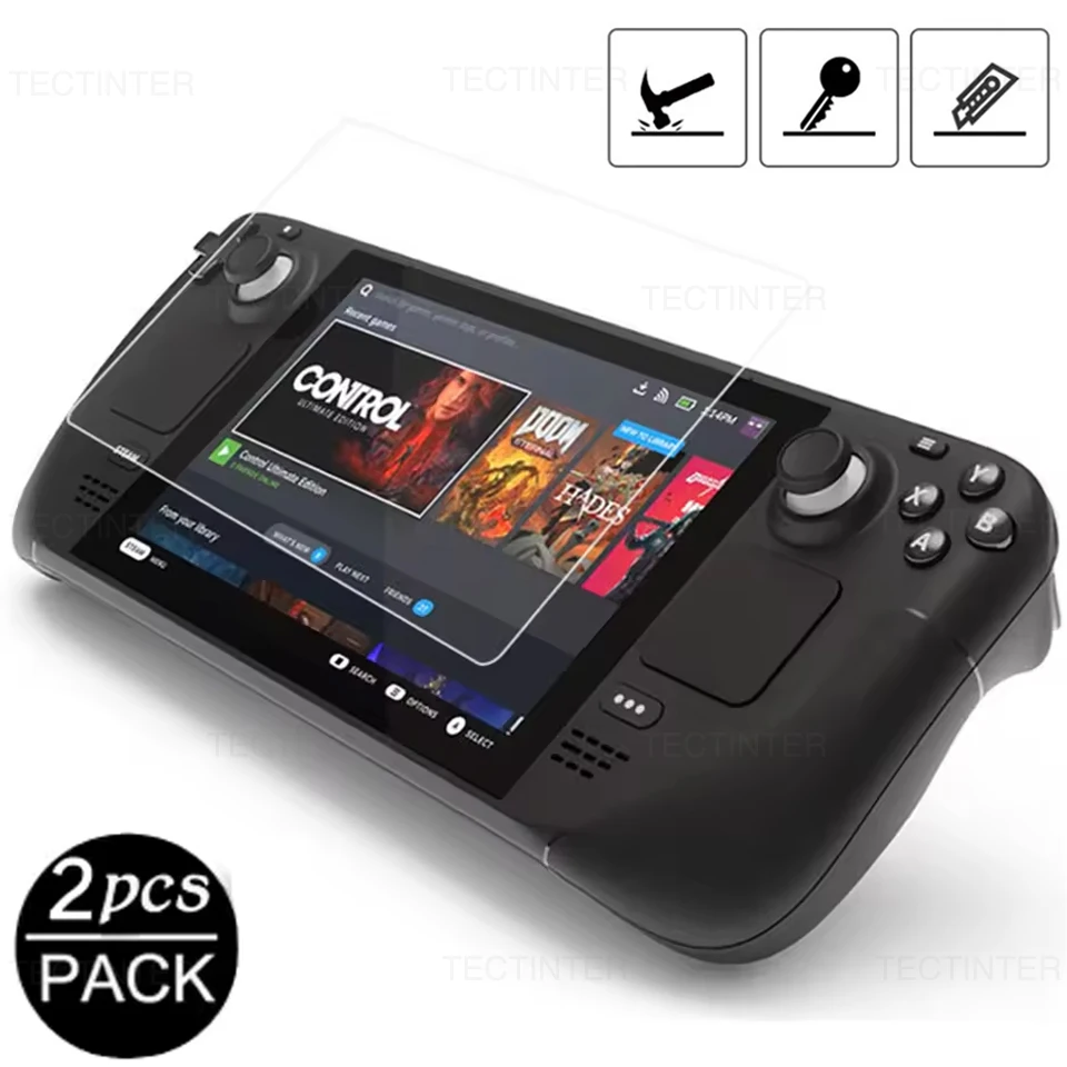 

Защитная пленка для экрана Steam Deck OLED HD, прозрачное закаленное стекло, защита от царапин, аксессуары для Steam Deck Oled, 2 шт.
