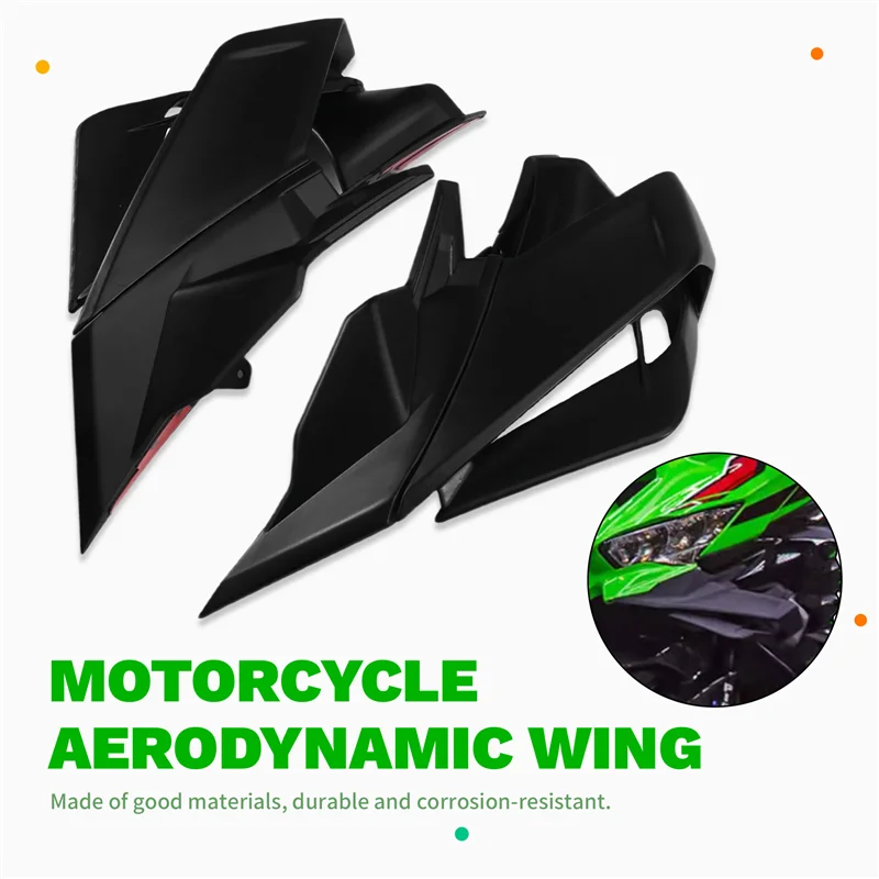 New Motorcycle Front Spoiler Aerodynamic Wing Downforce Kit Naked Frontal Spoilers Winglet For KAWASAKI ZX-4R 2023 2024