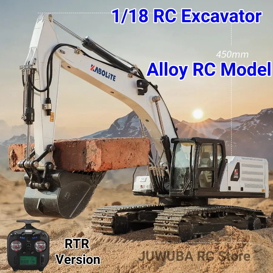 1/18 RC Alloy Hydraulic Excavator Model With Lighting System 336GC High-end Alloy Engineering Excavator Model KABOLITE K961-100S