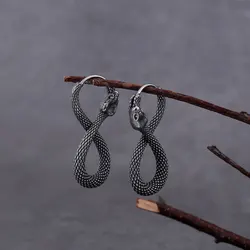Creative Animal Snake Earrings Men Women Stainless Steel Exquisite Figure Jewelry Fashion Punk Hoop Earring Gift