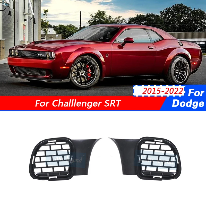 

Car Front Lower Bumper Fog Light Cover Grille for DODGE CHALLENGER 2015-2022 High Quality Fog lamp frame Car Auto Parts