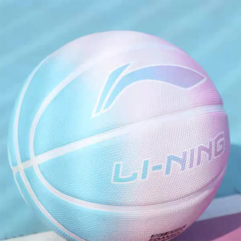 كرة السلة Li-Ning LBQK757 قوس قزح متدرج مقاوم للاهتراء في الهواء الطلق كرة تدريب للشباب للمراهقين والأولاد والأطفال ﻿