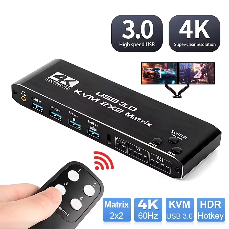 switch-kvm-hdmi-2x2-4k-60hz-matrice-kvm-per-doppio-monitor-display-esteso-hdmi-switcher-kvm-usb-2-in-2-out-per-2-computer-e-2-monitor