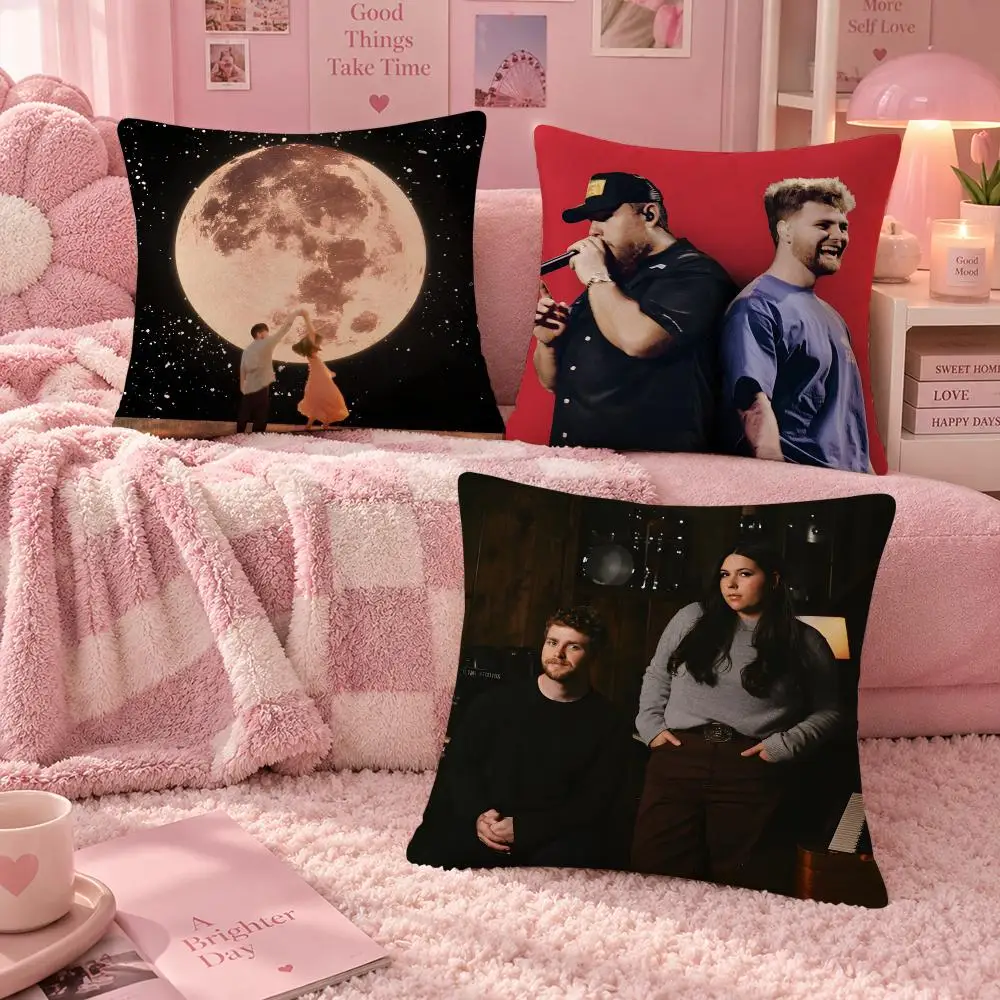 Singer Pop Alex Warren Cushion Cover Soft Throw Pillow Cover Washable Plush Cushion Case for Sofa Bed Living Room