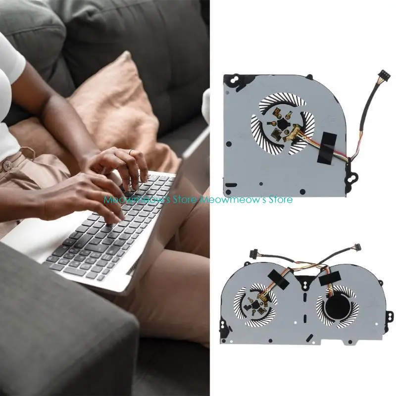W91A CPU GPU RADIATOR RADIATOR การเปลี่ยนความเย็นพัดลมสำหรับ Clevo P950 P950HR P950ER T97 T96E T800 4 สายไฟพัดลมระบายความร้อนลวด