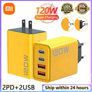 Xiaomi 120W USB PD şarj tipi C hızlı şarj 3.0 hızlı şarj duvar şarj Samsung IPhone Huawei cep telefonu adaptörü