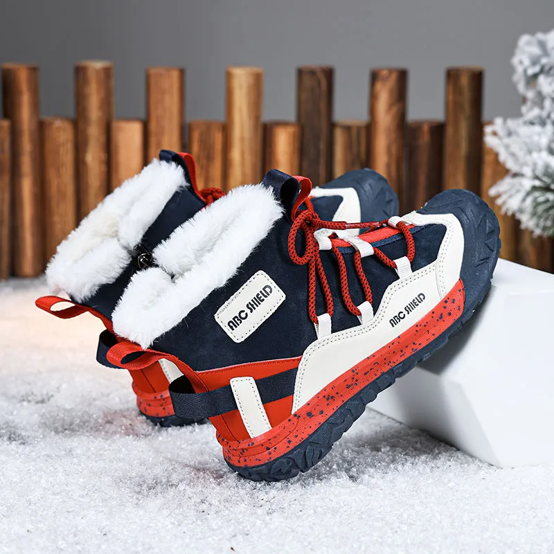 

Новинка 2025 года, зимняя детская спортивная обувь с высоким берцем, устойчивые к снегу морозостойкие кроссовки, удобная повседневная обувь с мягкой подкладкой