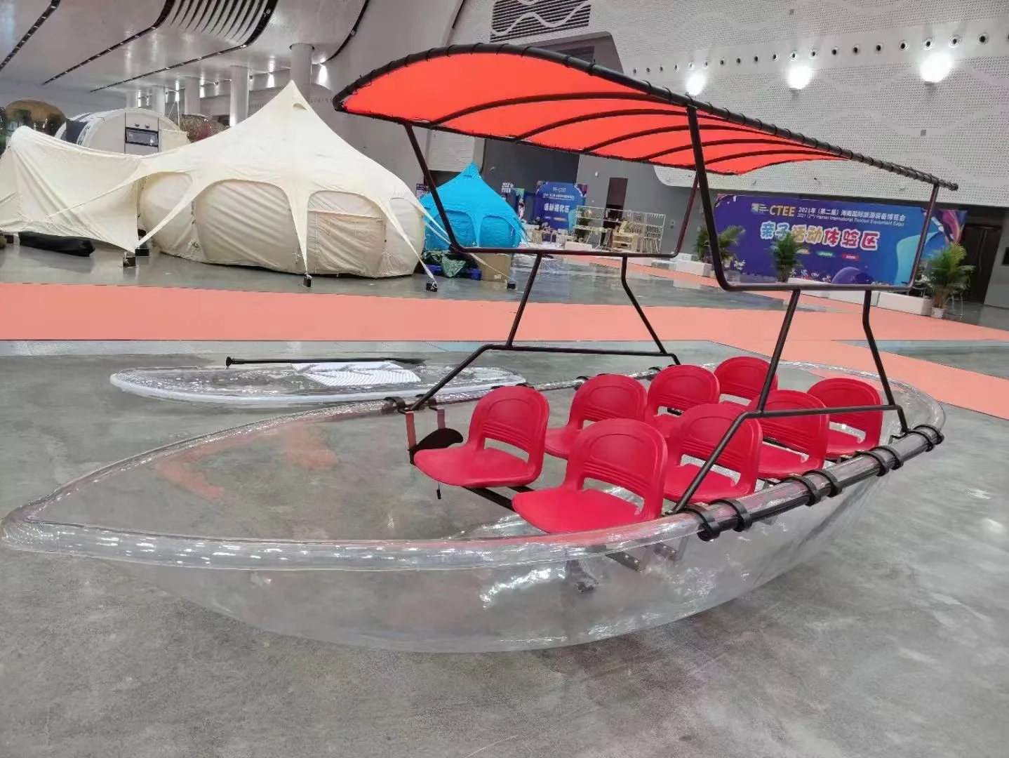 8-Sitzer-Big-Boot, 8-Personen-großes, transparentes Boot