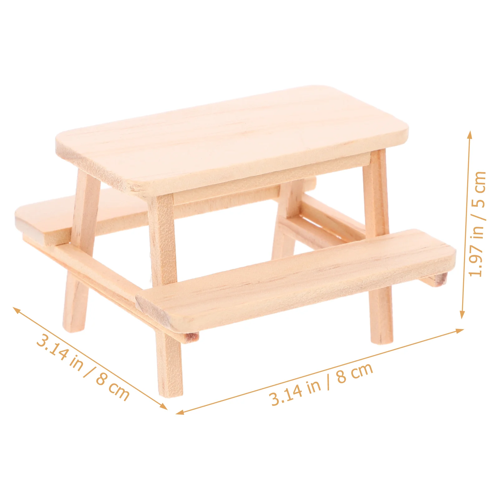 Tiny Houses One Piece Table Supplies Bench Model Prop Miniature Adornment Furniture