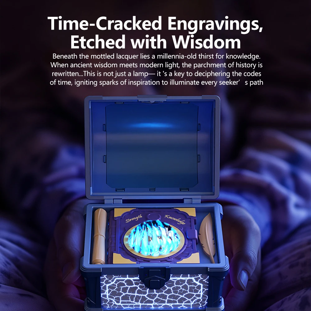 Galaxy Atmosphere Projector Night Light 7 Colors Treasure Chest Ambient Lighting Projector With Remote Dimmable Light