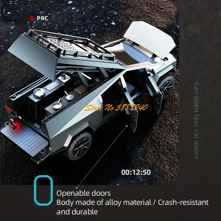 High Speed Alloy Pickup Electric Remote Control Car 2.4G Head Lighting Off Road Independant Shock Absorption RC Car Truck Toy