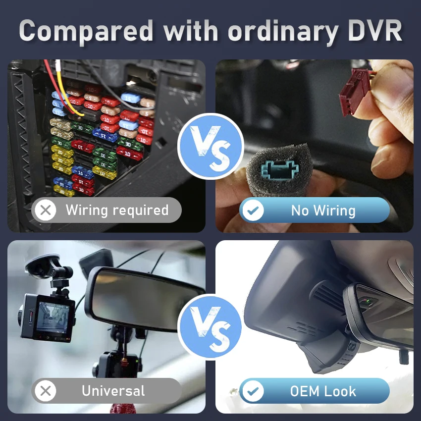 4K HD 2160P Plug and Play Car DVR Wifi Dash cam Dual lens Video Recorder For Great Wall For Haval Dargo 2022 2023 APP Watch