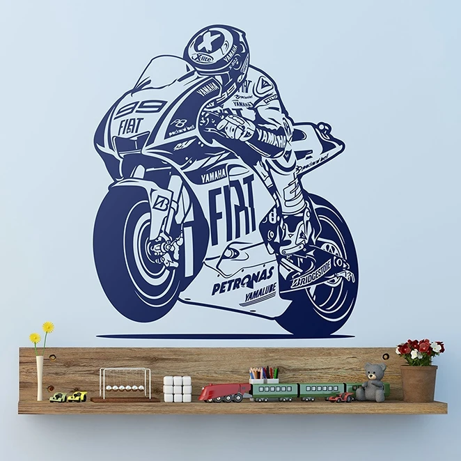 Moto GP Motorrad Racing Aufkleber Fahrzeug Aufkleber Poster Vinyl Wand Pegatina Dekor Wandbild Aufkleber Autobike Racing Aufkleber