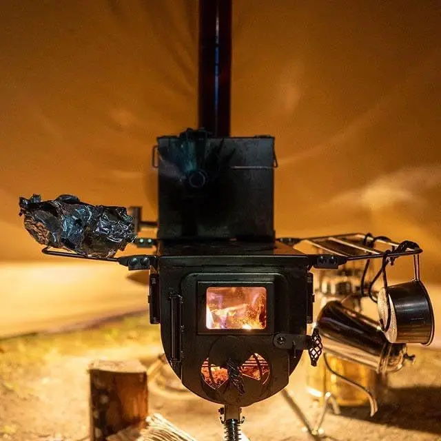Fornello per tenda grande Winnerwell Woodlander |   Stufa a legna portatile per tende, rifugi e campeggio |   Firebox da 1500 pollici cubici