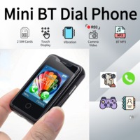 Mini BT Dial Mobile Phone Touch Display Supper Small Size Cuty Pocket Backup Cellphone Two Sim Card Camera Magic Voice MP3